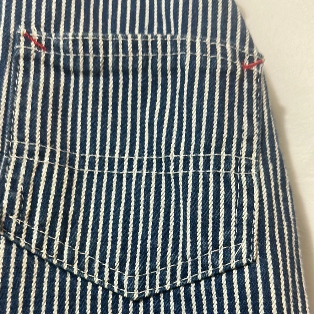 Blue Denim Overalls with Adjustable Straps and Bib Front